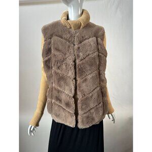 Love Token Faux Fur Vest L Soft Polyester Lining
